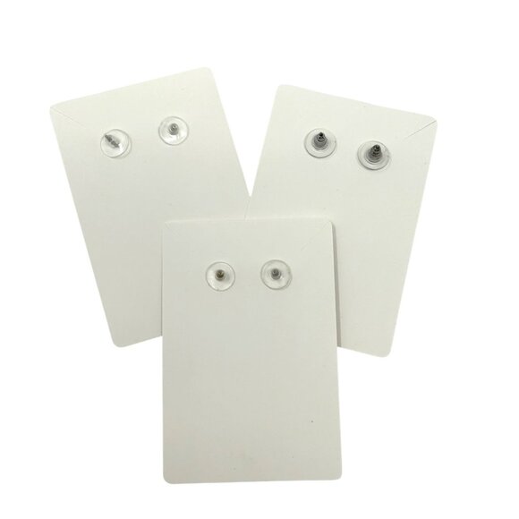 3 Pair  Elegant Stud Earring Sets: Heart, Pearl, and Crystal Gem Stone‎ Designs - Picture 5 of 5